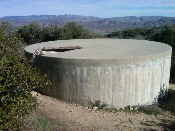 WRCS068 — Rodriguez Spur fire tank, at Pacific Crest Trail mile 68.4 was full on Feb. 15 (photo by Pathfinder).